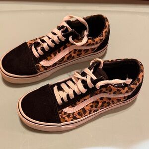 Vans Leopard Print Black Sneakers